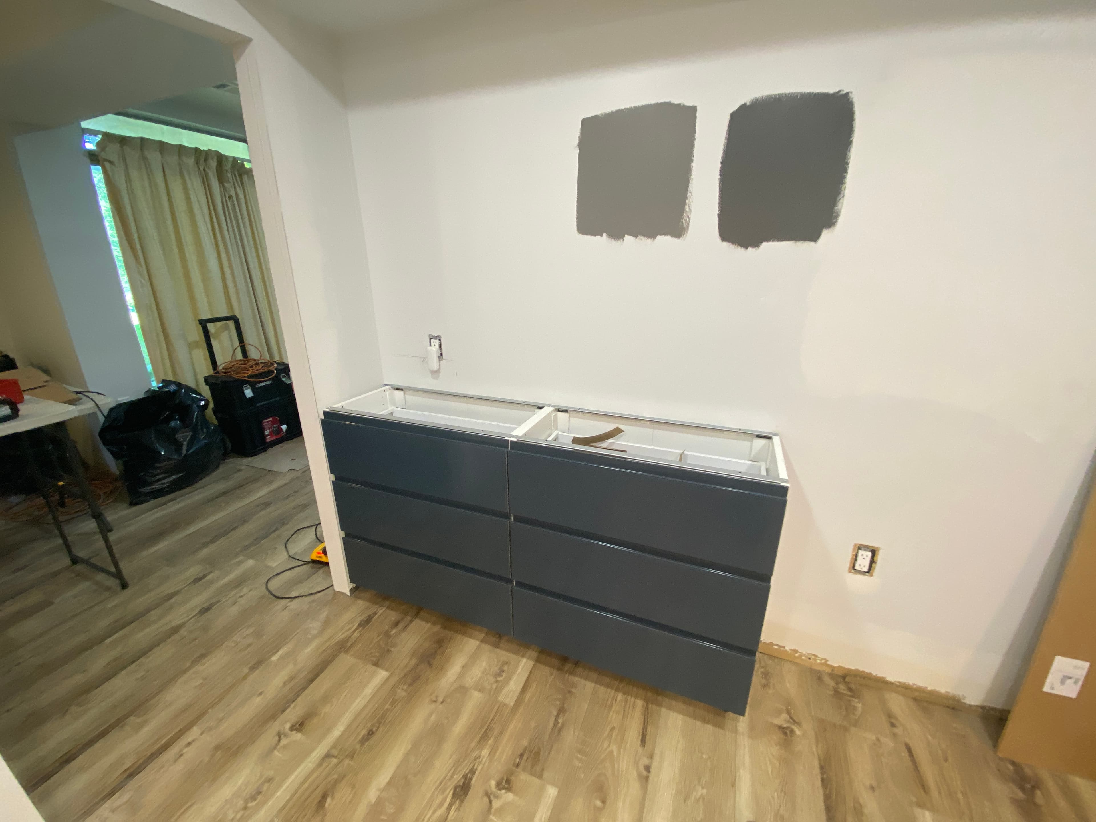 kitchen installation in progress, view 6