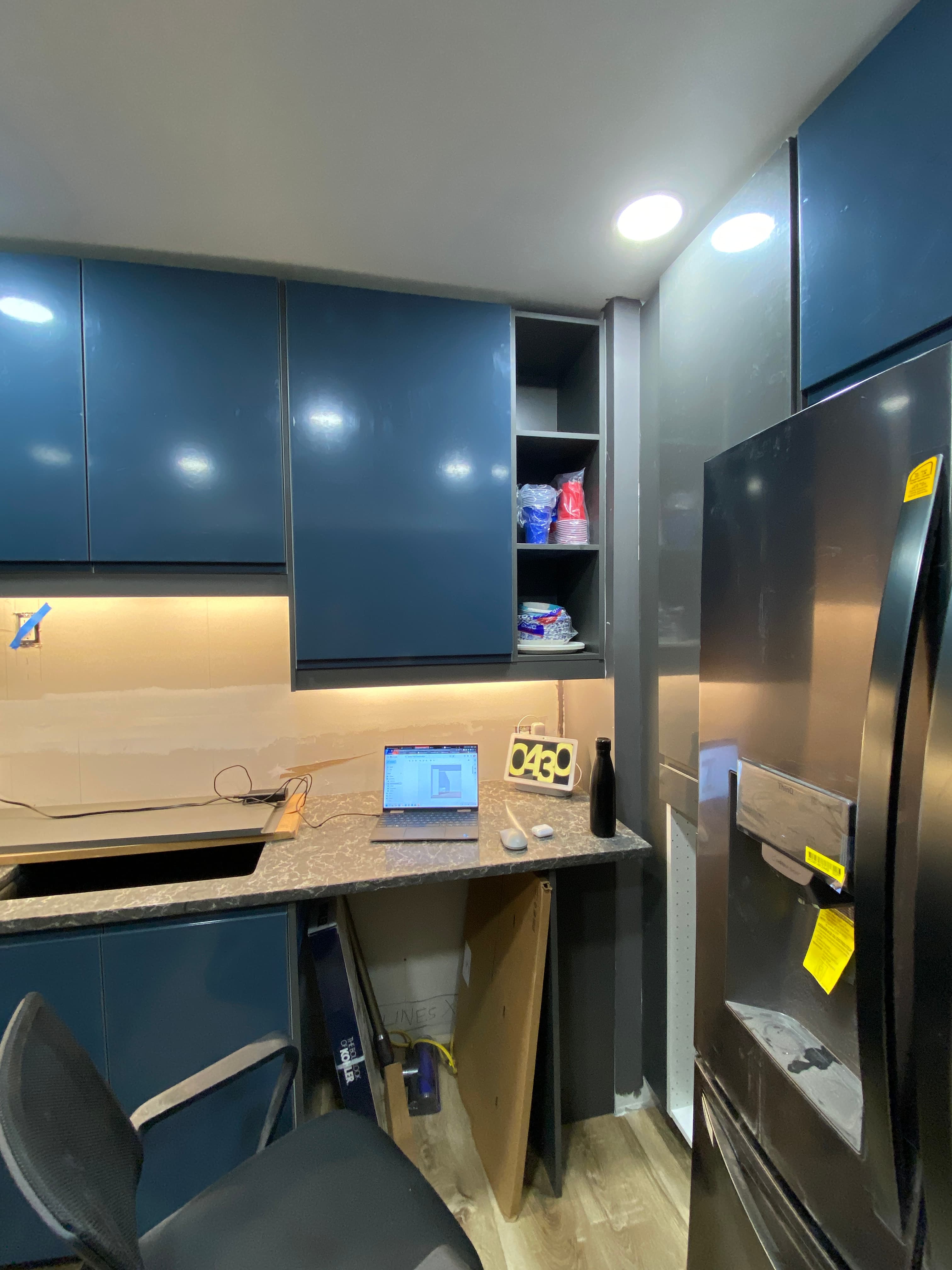 kitchen installation in progress, view 9