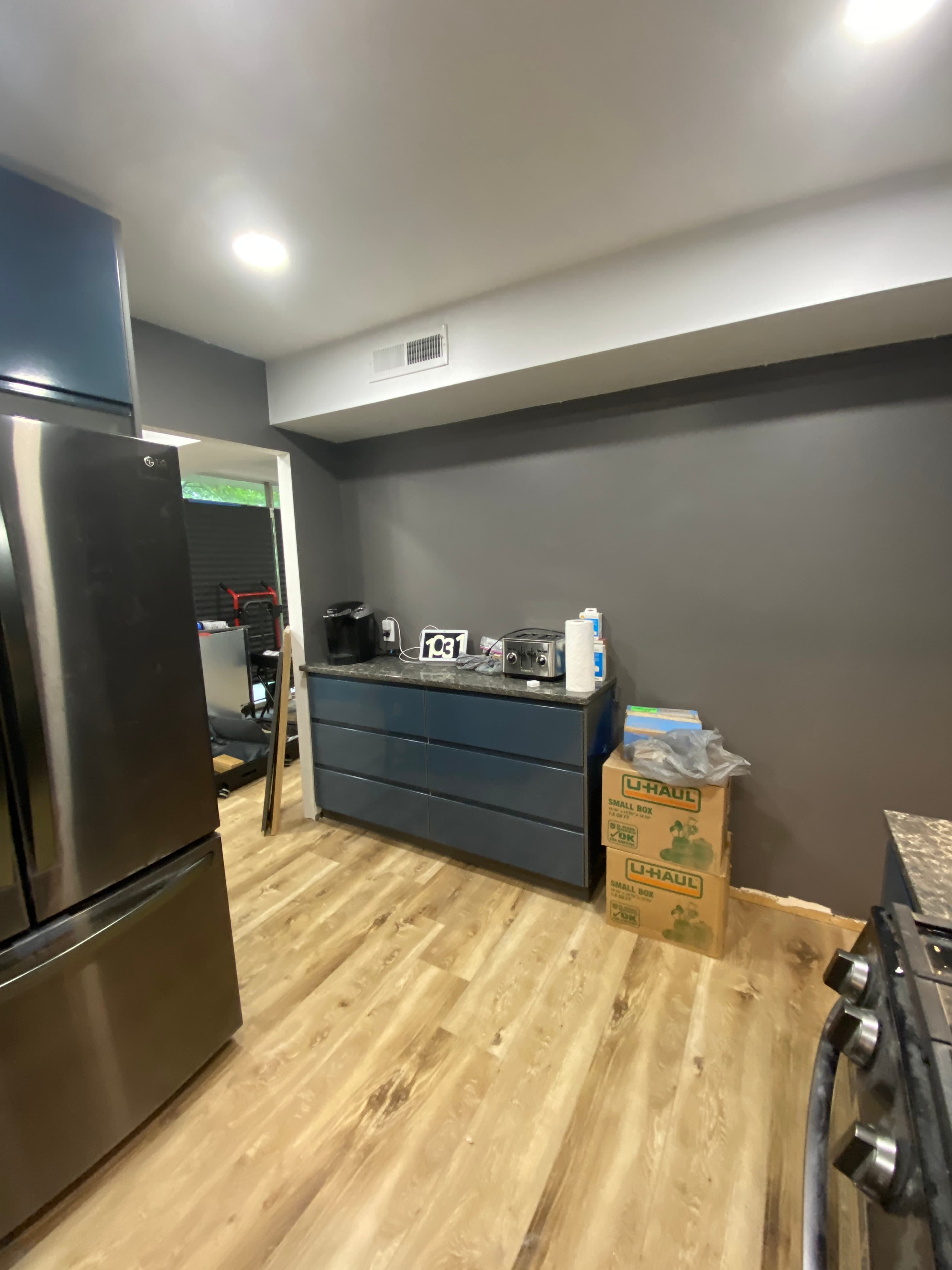 kitchen installation in progress, view 16