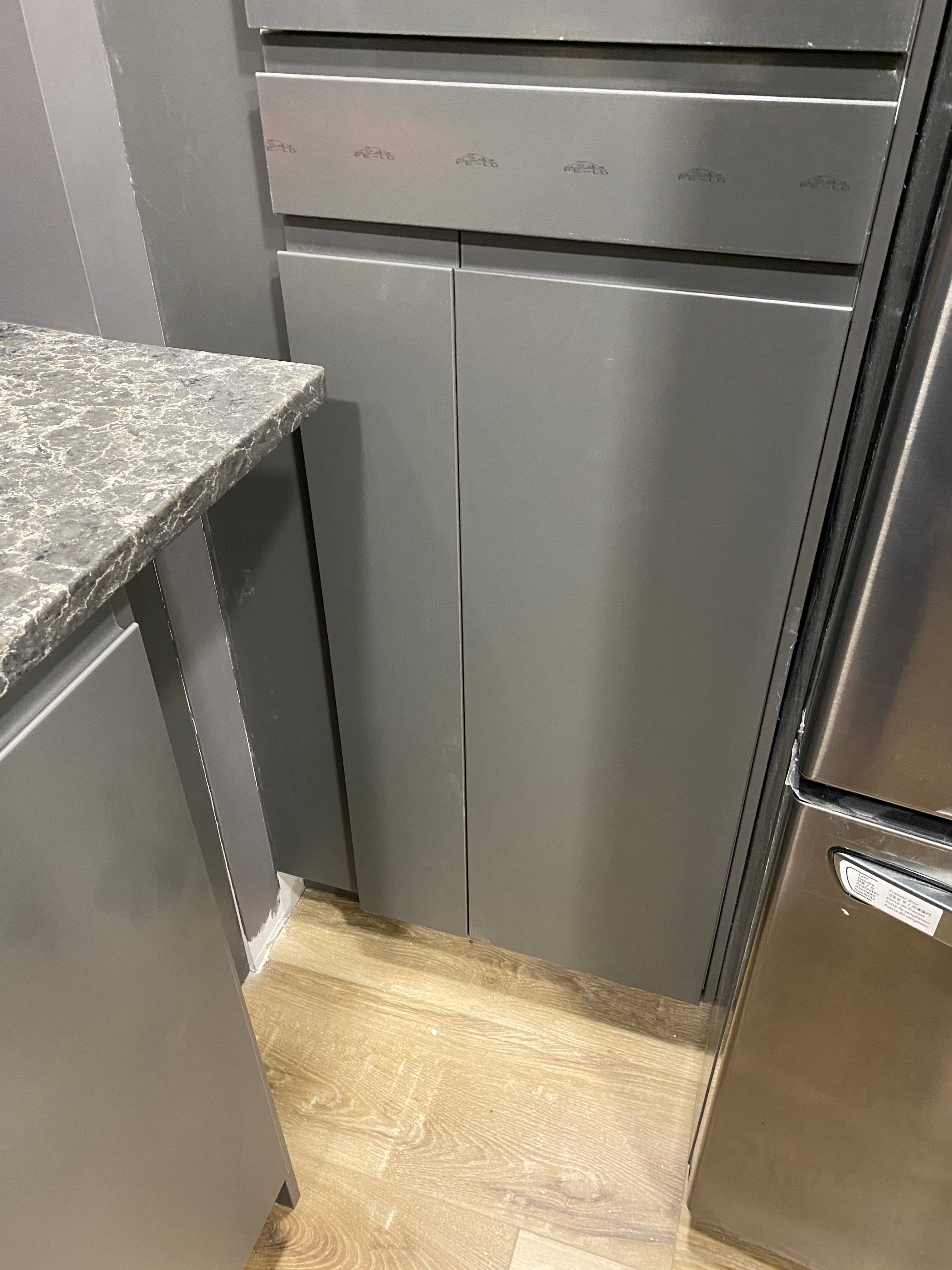 kitchen installation in progress, view 17