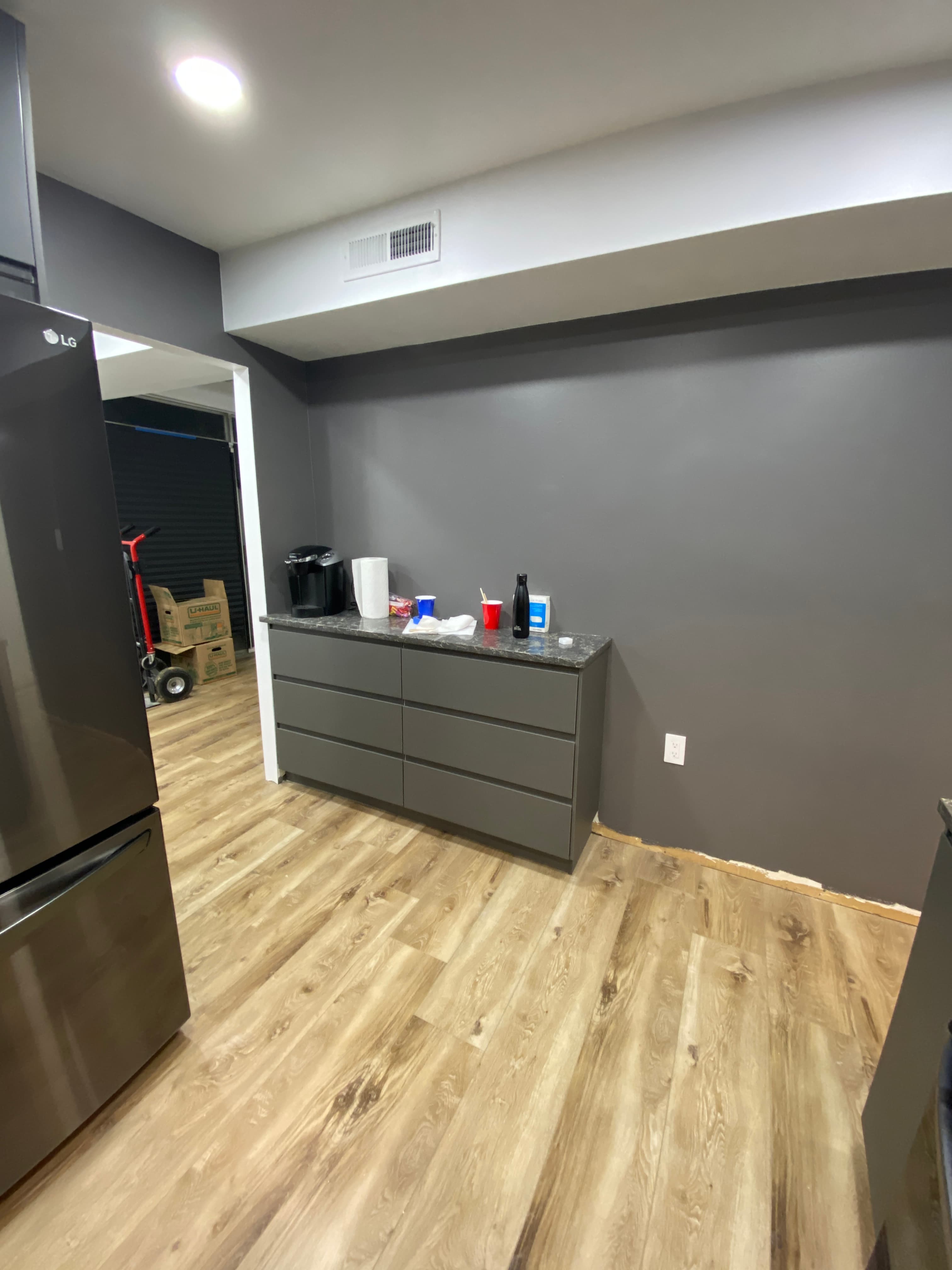 kitchen installation in progress, view 21