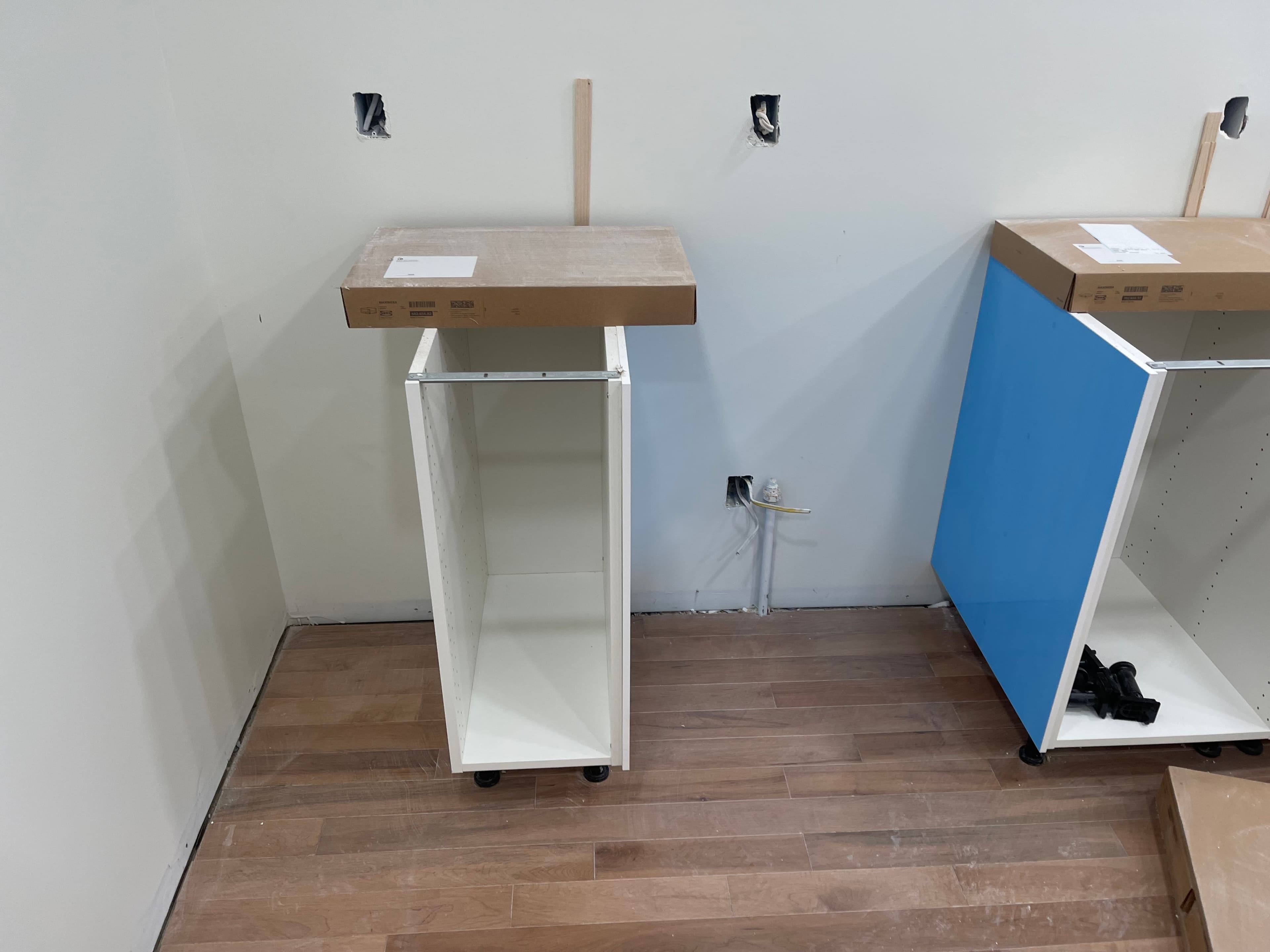 kitchen installation in progress, view 4