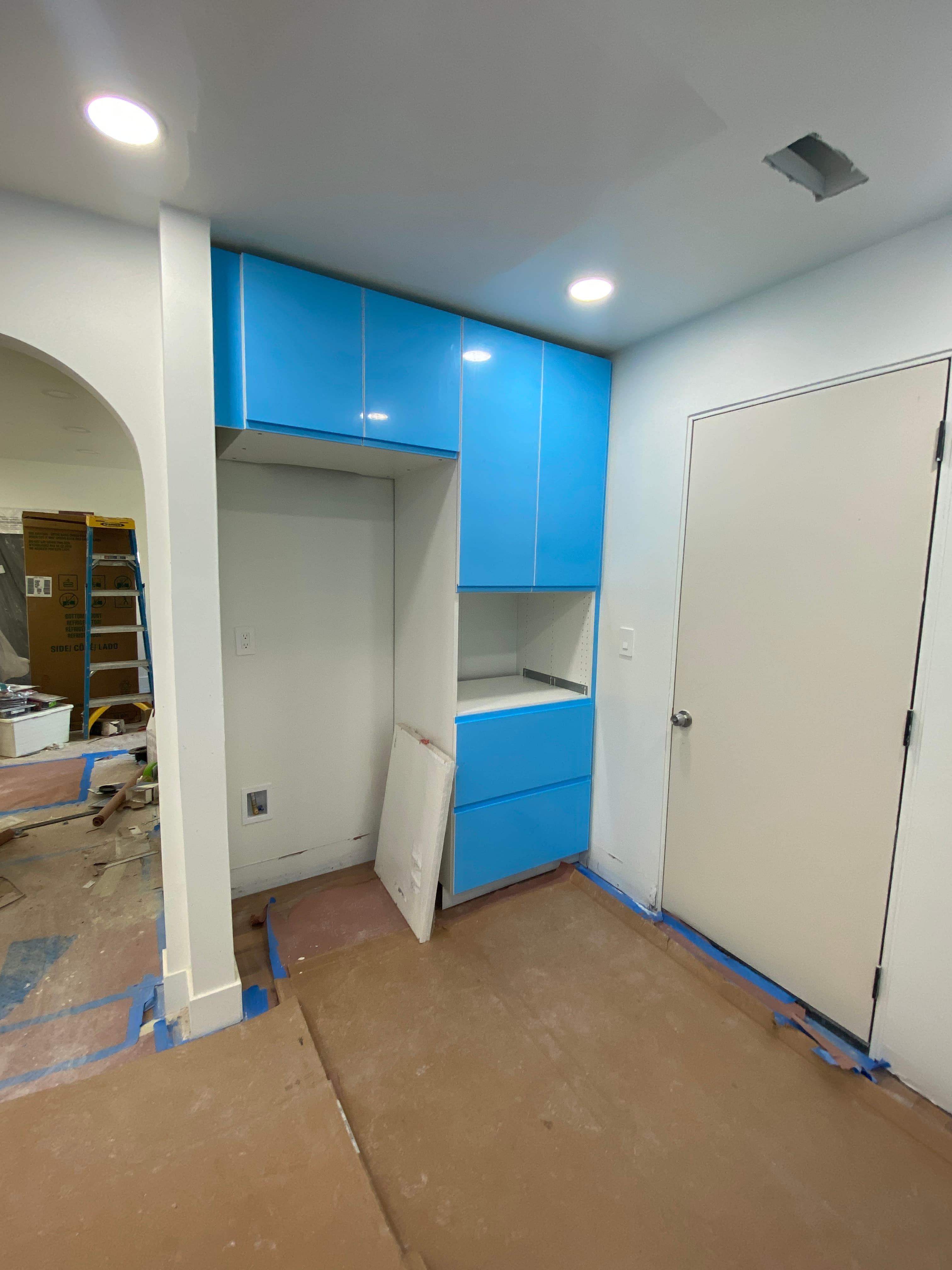 kitchen installation in progress, view 7
