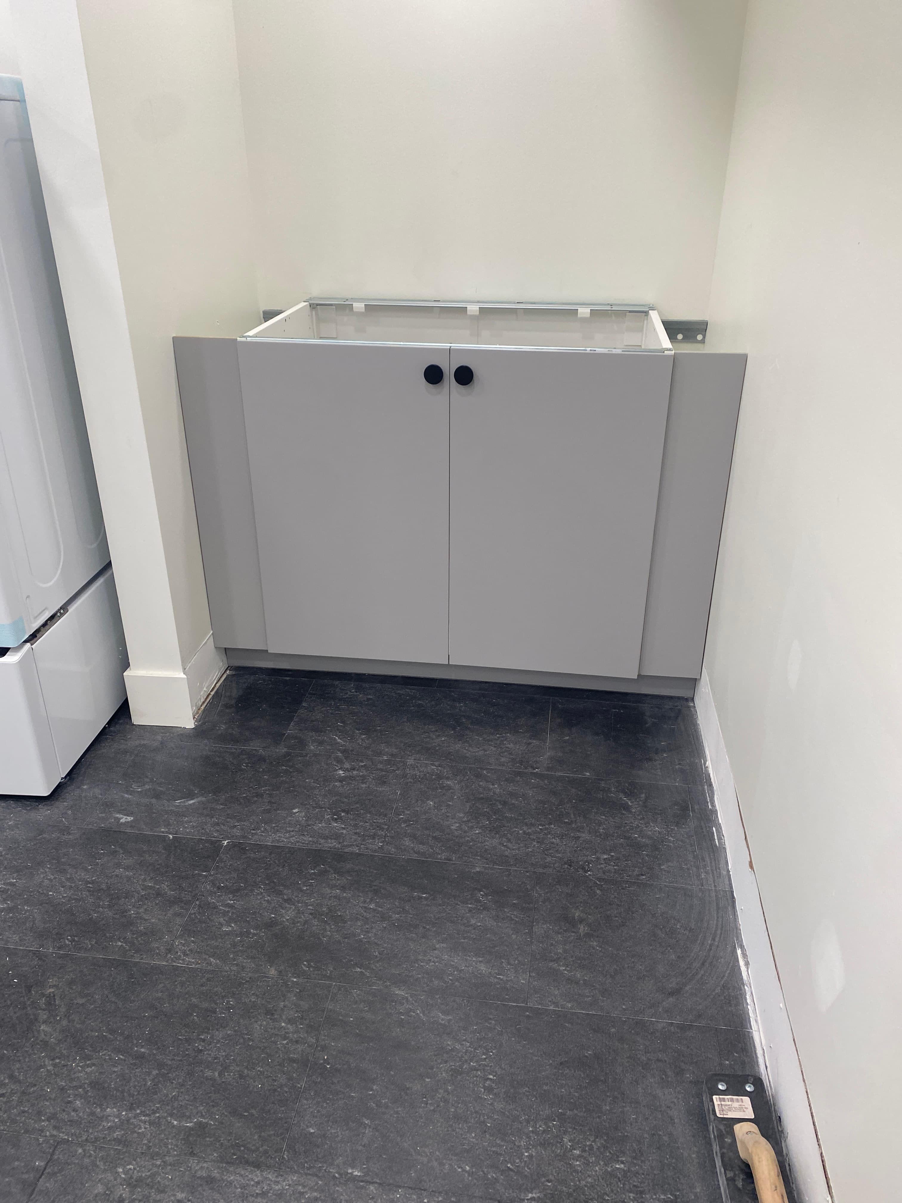 laundry room installation in progress, view 5